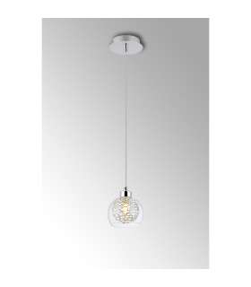 Talia Single Pendant 1 Light G9 Polished Chrome/Silver/Clear Glass-2