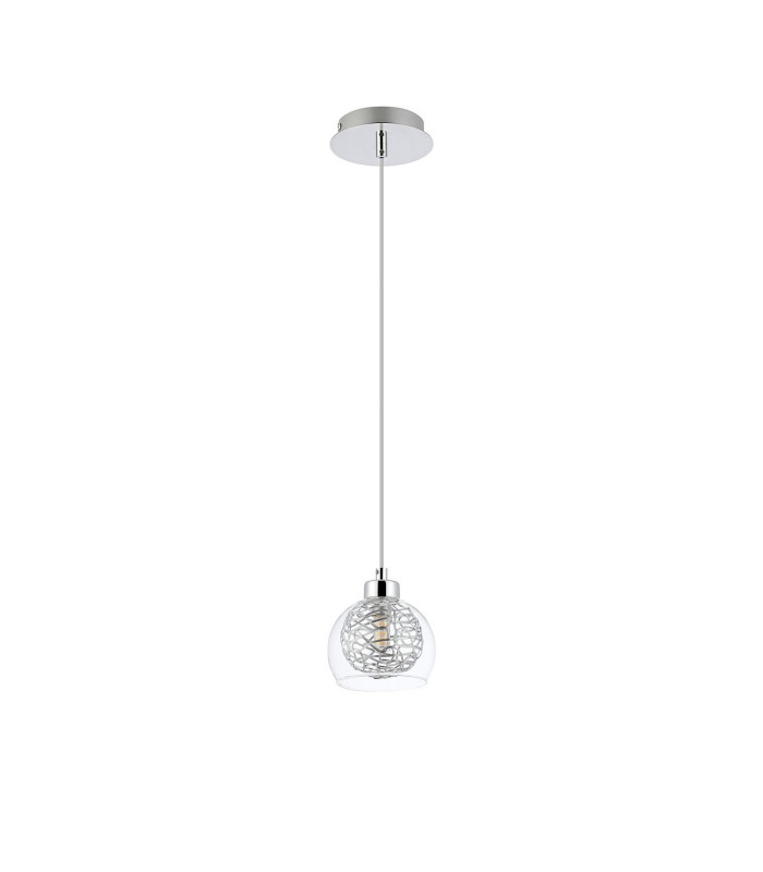 Talia Single Pendant 1 Light G9 Polished Chrome/Silver/Clear Glass-4