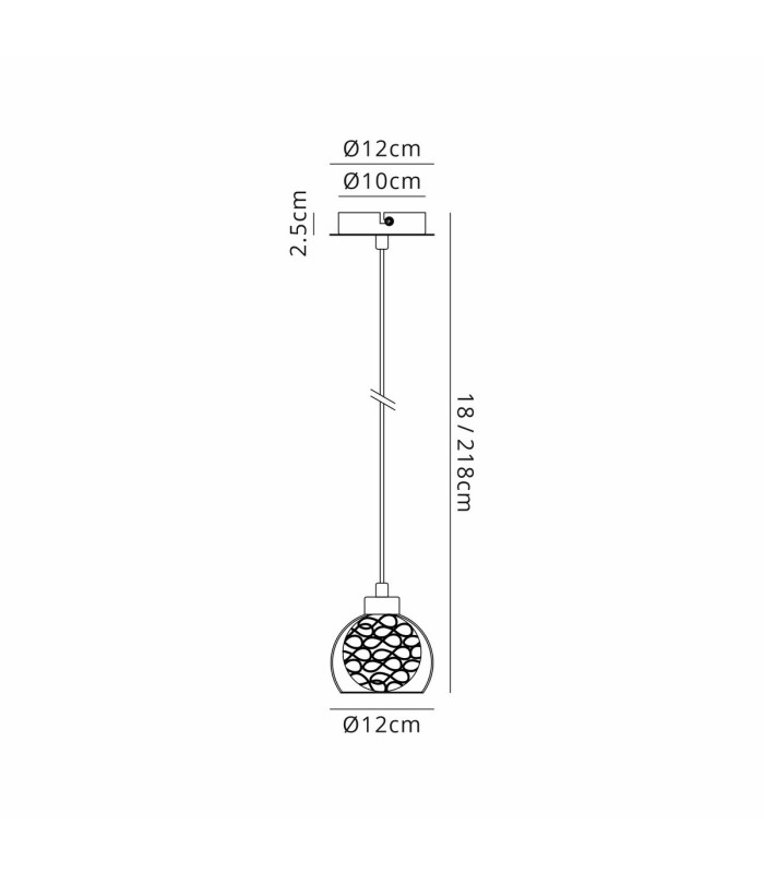 Talia Single Pendant 1 Light G9 Polished Chrome/Silver/Clear Glass-7