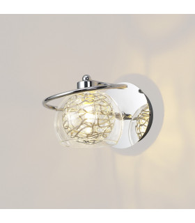 Talia Wall Light Switched 1 Light G9 Polished Chrome/Silver/Clear Glass-2