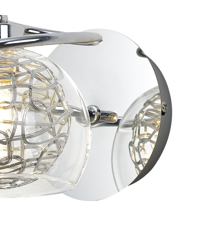 Talia Wall Light Switched 1 Light G9 Polished Chrome/Silver/Clear Glass-4