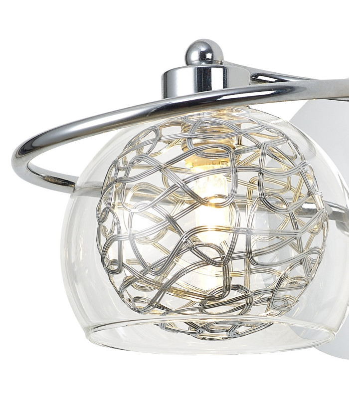 Talia Wall Light Switched 1 Light G9 Polished Chrome/Silver/Clear Glass-5