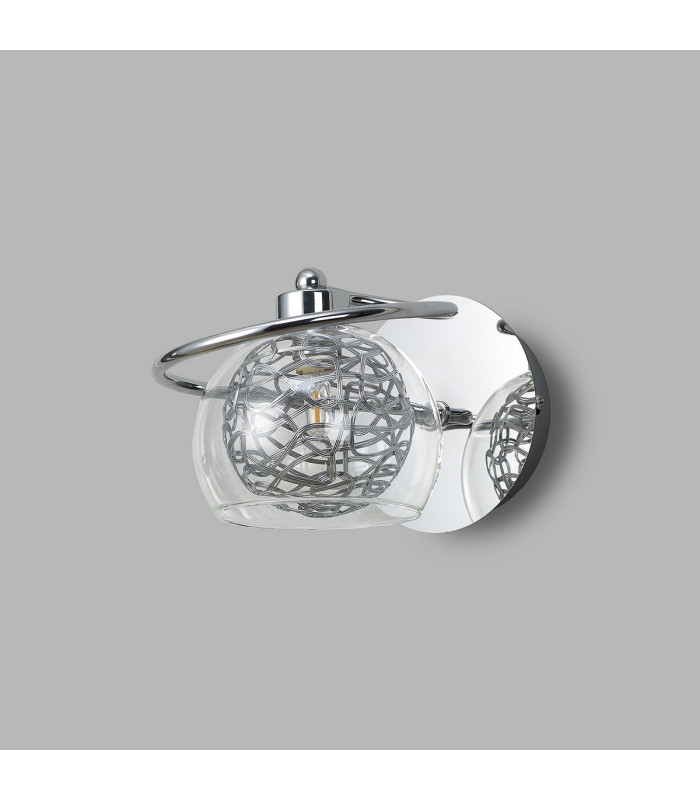 Talia Wall Light Switched 1 Light G9 Polished Chrome/Silver/Clear Glass-6