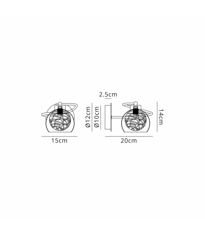 Talia Wall Light Switched 1 Light G9 Polished Chrome/Silver/Clear Glass-7