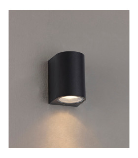 Tomar Curved Wall Lamp 1 x GU10 IP54 Sand Black-2