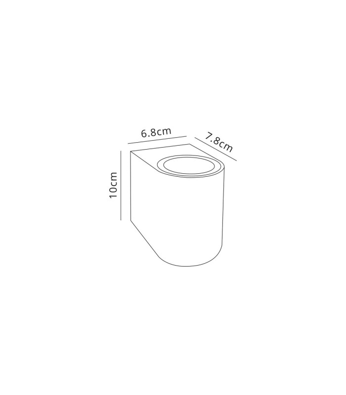 Tomar Curved Wall Lamp 1 x GU10 IP54 Sand White-7