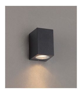 Tomar Rectangle Wall Lamp 1 x GU10 IP54 Sand Black-2