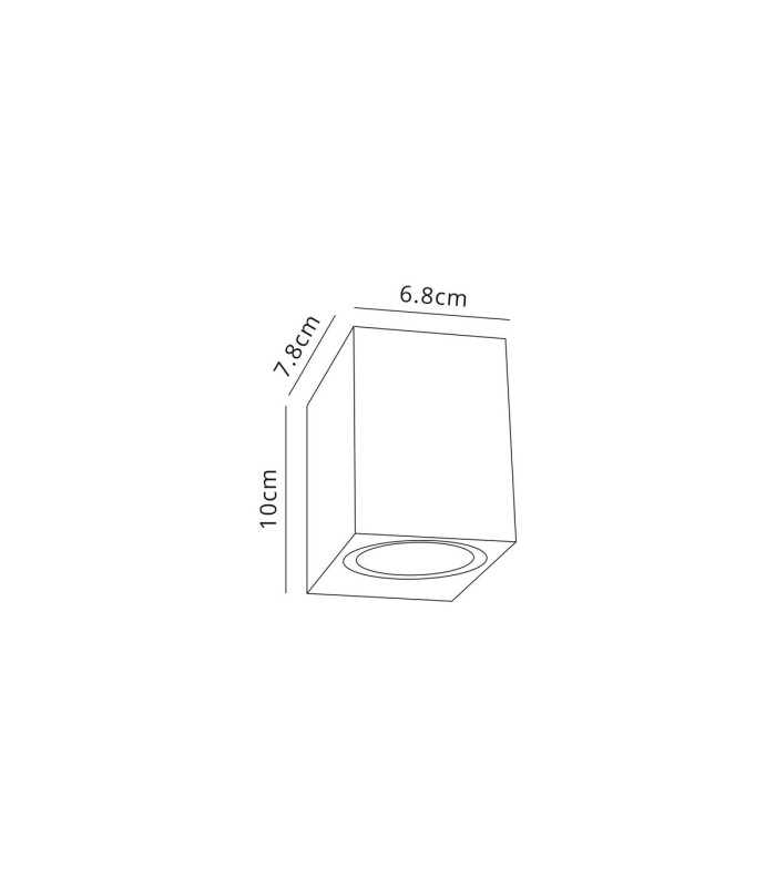 Tomar Rectangle Wall Lamp 1 x GU10 IP54