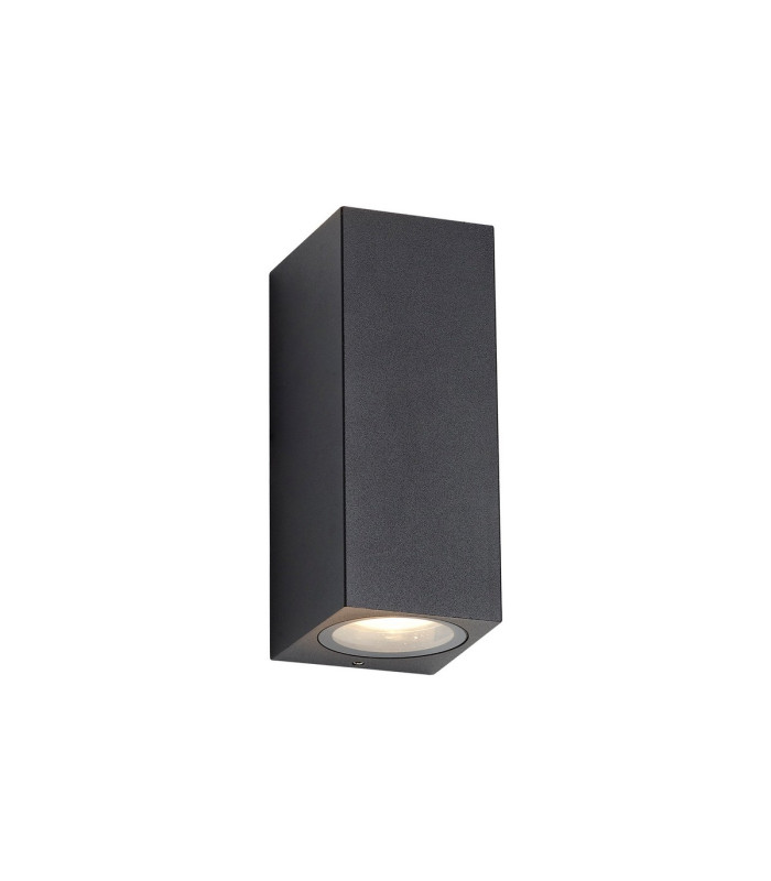 Tomar Rectangle Wall Lamp 2 x GU10 IP54 Sand Black-1