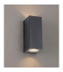 Tomar Rectangle Wall Lamp 2 x GU10 IP54 Sand Black-2