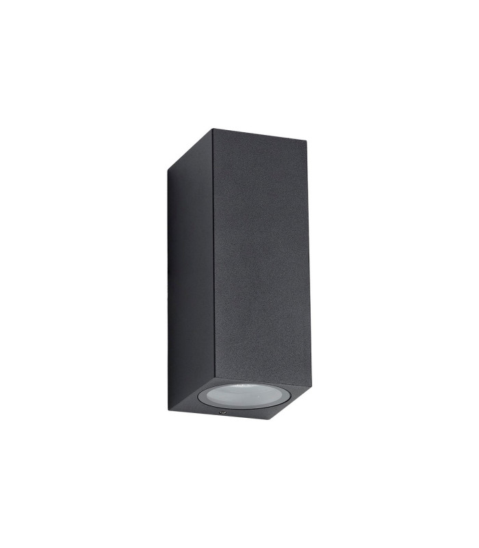 Tomar Rectangle Wall Lamp 2 x GU10 IP54 Sand Black-3