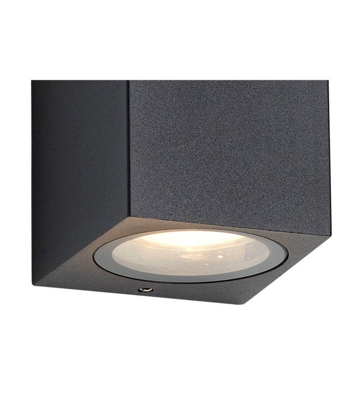Tomar Rectangle Wall Lamp 2 x GU10 IP54 Sand Black-4