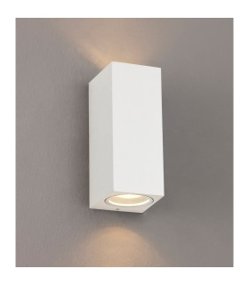 Tomar Rectangle Wall Lamp 2 x GU10 IP54 Sand White-2