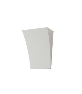 Valerie Curved Rectangular Wall Lamp 2 x G9 (Max 25W) White Paintable Gypsum 1yr Warranty-1