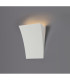 Valerie Curved Rectangular Wall Lamp 2 x G9 (Max 25W) White Paintable Gypsum 1yr Warranty-2