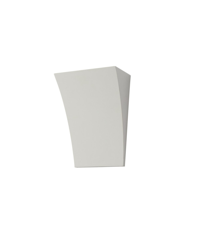 Valerie Curved Rectangular Wall Lamp 2 x G9 (Max 25W) White Paintable Gypsum 1yr Warranty-3