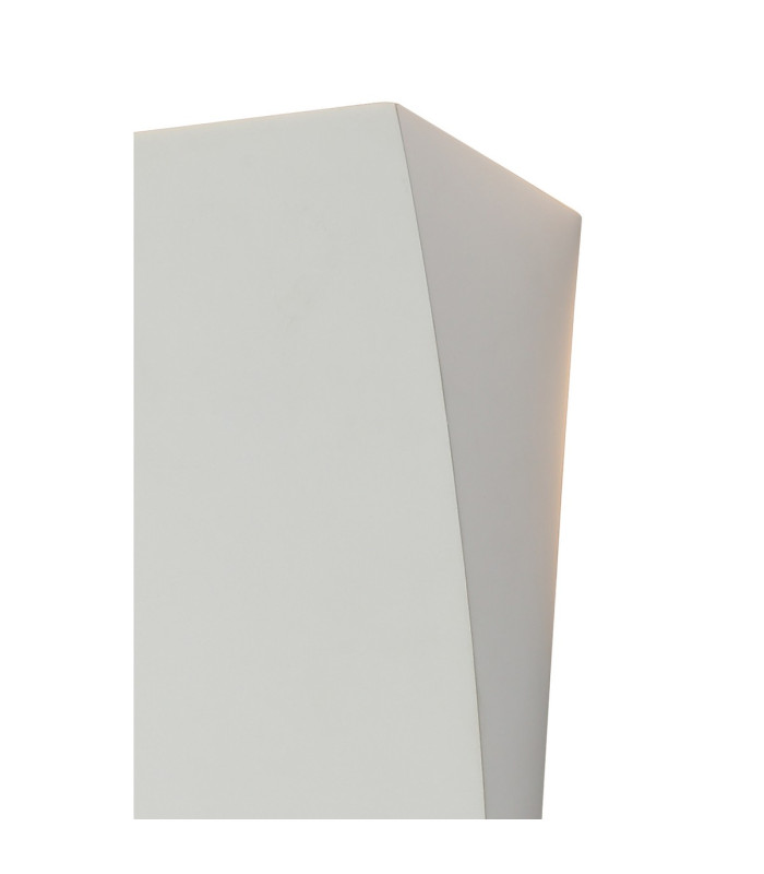 Valerie Curved Rectangular Wall Lamp 2 x G9 (Max 25W) White Paintable Gypsum 1yr Warranty-5