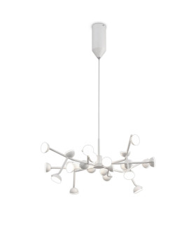 Adn 24 Light Pendant Dimmable Round 65.8cm 72W LED 3000K 4450lm White 3yrs Warranty-1