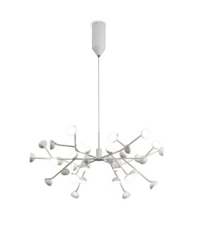 Adn 36 Light Pendant Dimmable Round 74cm 108W LED 3000K 7250lm White 3yrs Warranty-1