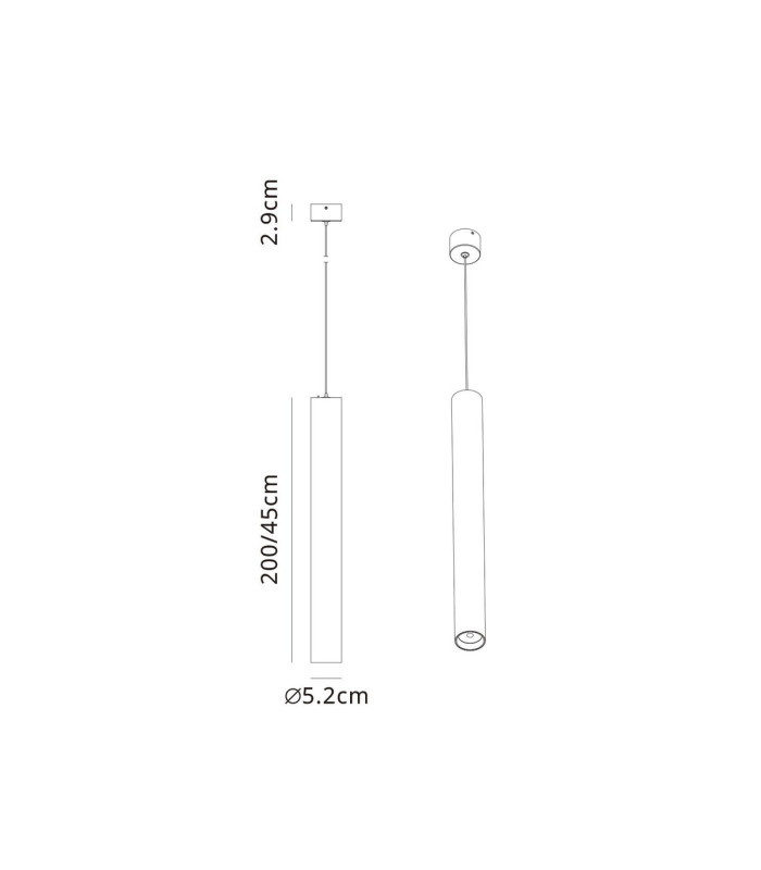 Bolonia 1 Light Pendant 10W LED CCT Switchable 2700/3200/4000K 1120/1200/1230lm Black 3yrs Warranty-6