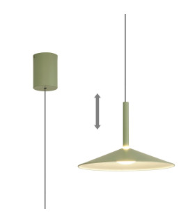 Calice 32cm Rise And Fall Pendant 9W LED 3000K 800lm Green/White 3yrs Warranty-1