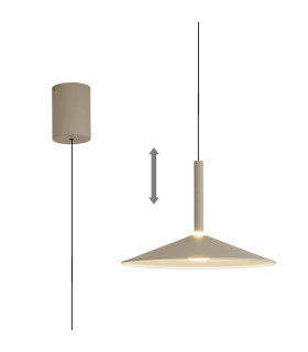 Calice 32cm Rise And Fall Pendant 9W LED 3000K 800lm Grey/White 3yrs Warranty-1