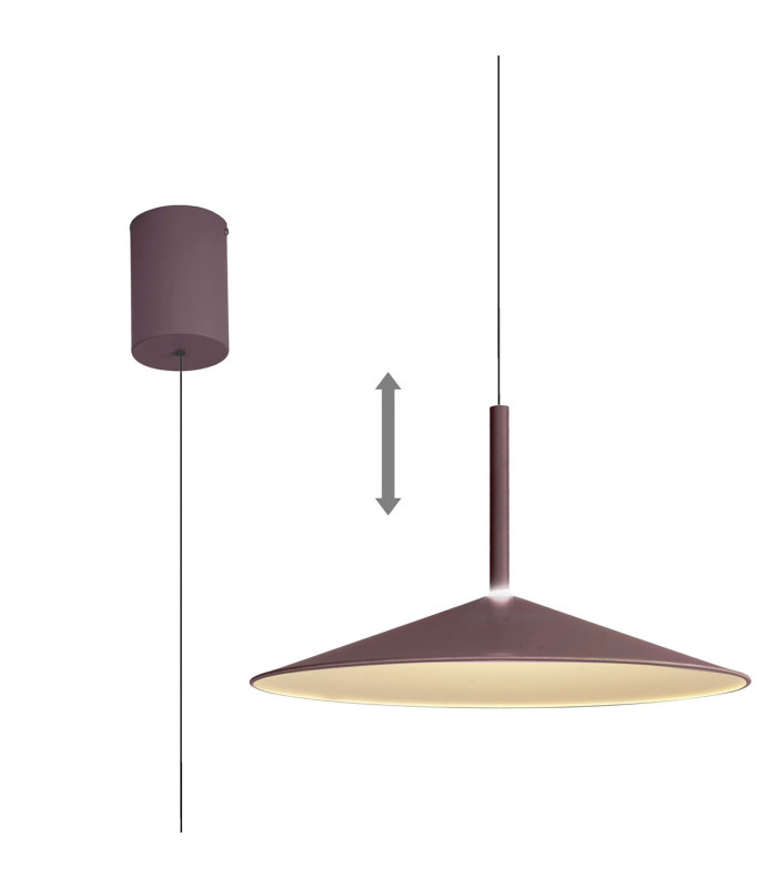 Calice 48cm Rise And Fall Pendant 16W LED 3000K 1200lm Coffee/White 3yrs Warranty-1