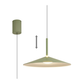 Calice 48cm Rise And Fall Pendant 16W LED 3000K 1200lm Green/White 3yrs Warranty-1