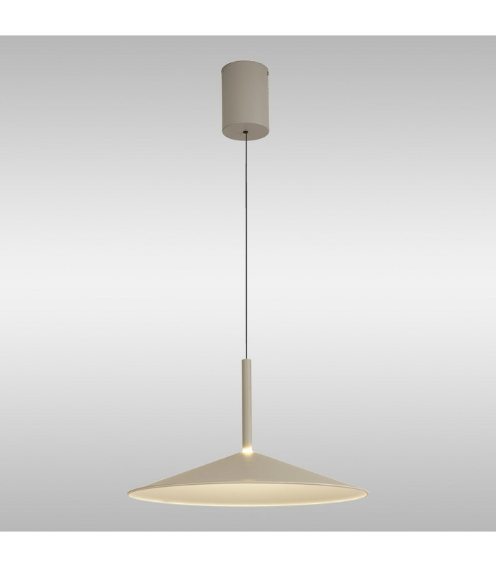 Calice 48cm Rise And Fall Pendant 16W LED 3000K 1200lm Grey/White 3yrs Warranty-2