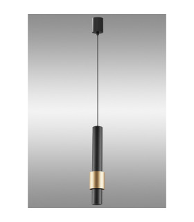 Clifton 1 Light Pendant 7W LED 3000K 770lm Black/Gold 3yrs Warranty-2