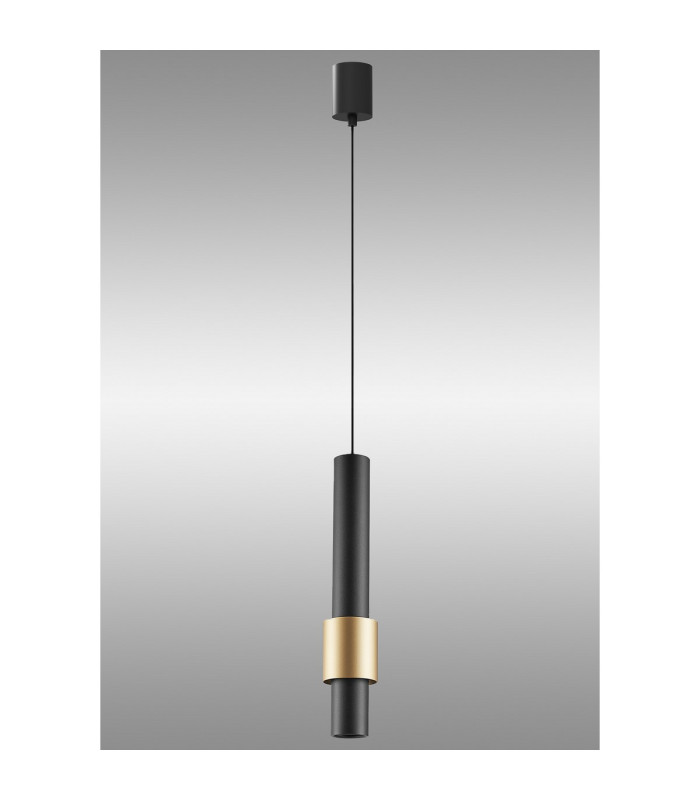 Clifton 1 Light Pendant 7W LED 3000K 770lm Black/Gold 3yrs Warranty-2