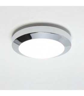 1 Light Bathroom Flush Ceiling Light Polished Chrome IP44, E14 - 1