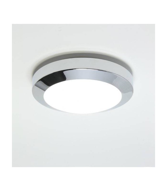 1 Light Bathroom Flush Ceiling Light Polished Chrome IP44, E14 - 1