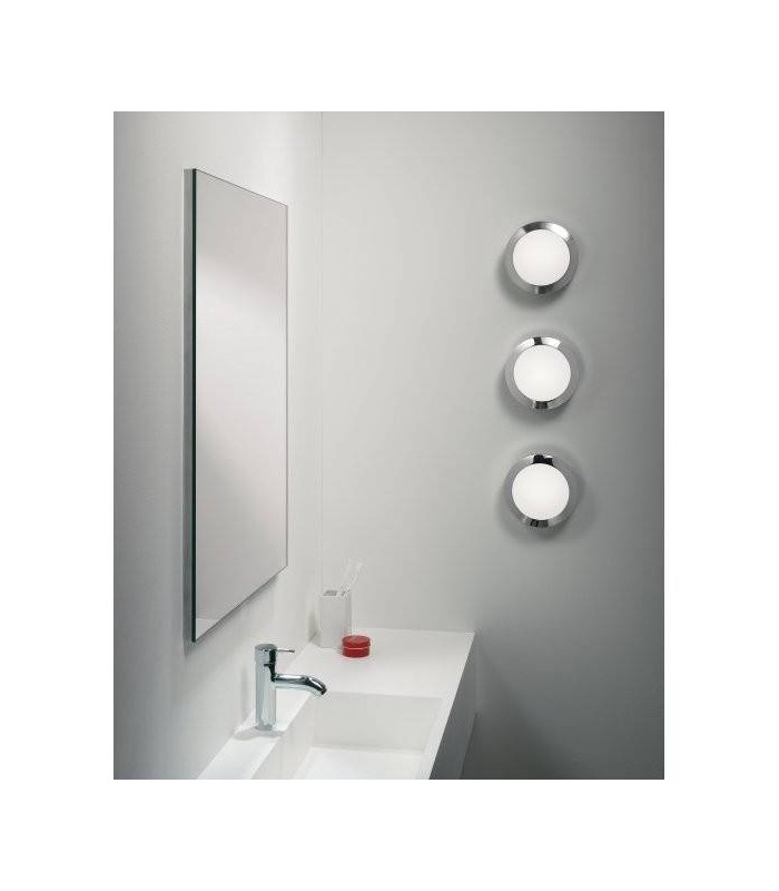 1 Light Bathroom Flush Ceiling Light Polished Chrome IP44, E14 - 2