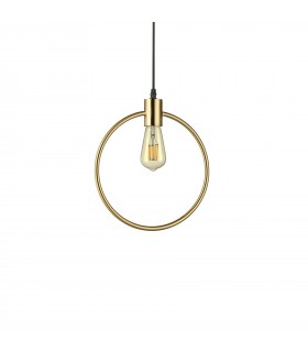 1 Light Ceiling Pendant Antique Brass, E27 - 1