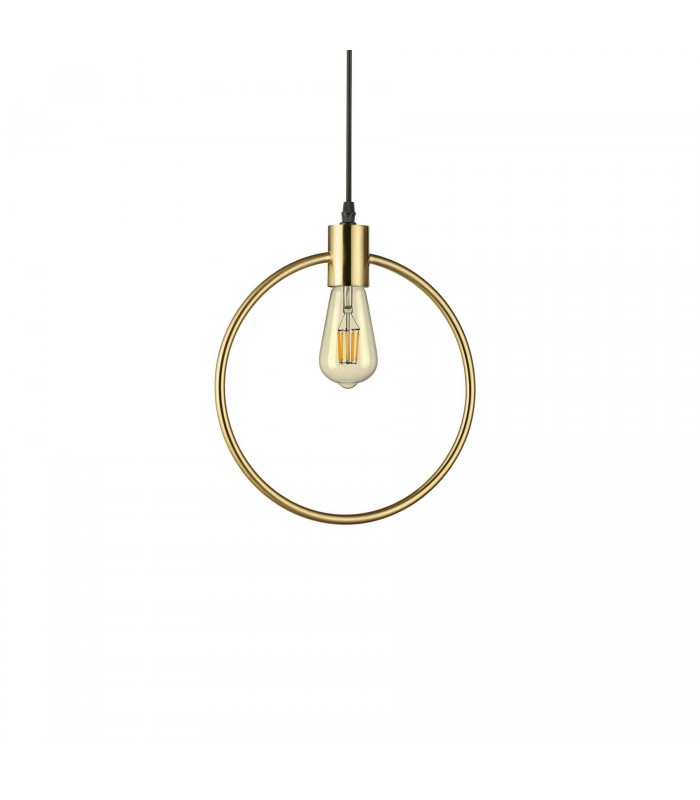 1 Light Ceiling Pendant Antique Brass, E27 - 1