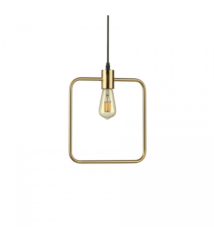 1 Light Ceiling Pendant Antique Brass, E27 - 1