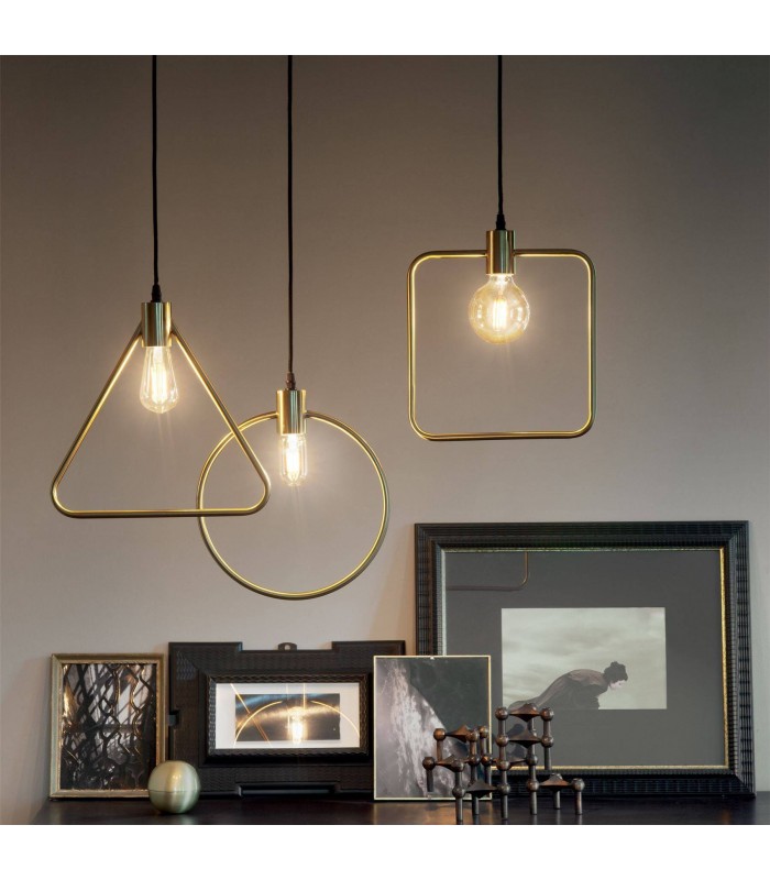 1 Light Ceiling Pendant Antique Brass, E27 - 2