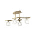 Cuadrax Square Semi Flush 4 Light G9 Antique Brass/Frosted Glass (0997)-1
