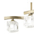 Cuadrax Square Semi Flush 4 Light G9 Antique Brass/Frosted Glass (0997)-4