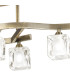 Cuadrax Square Semi Flush 4 Light G9 Antique Brass/Frosted Glass (0997)-5