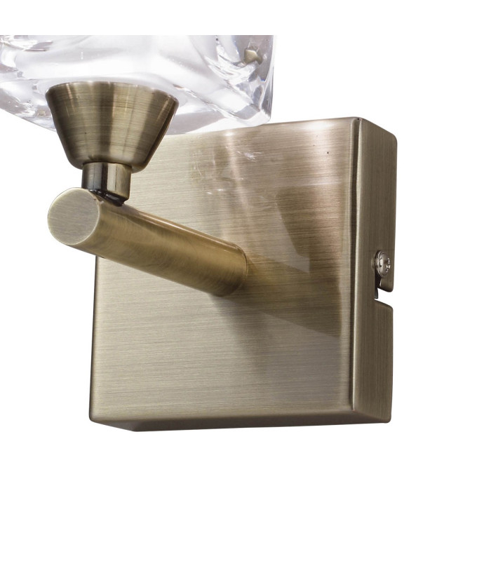 Cuadrax Wall 1 Light G9 Antique Brass/Frosted Glass (0992)-3