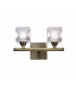 Cuadrax Wall 2 Light G9 Antique Brass/Frosted Glass (0993)-1