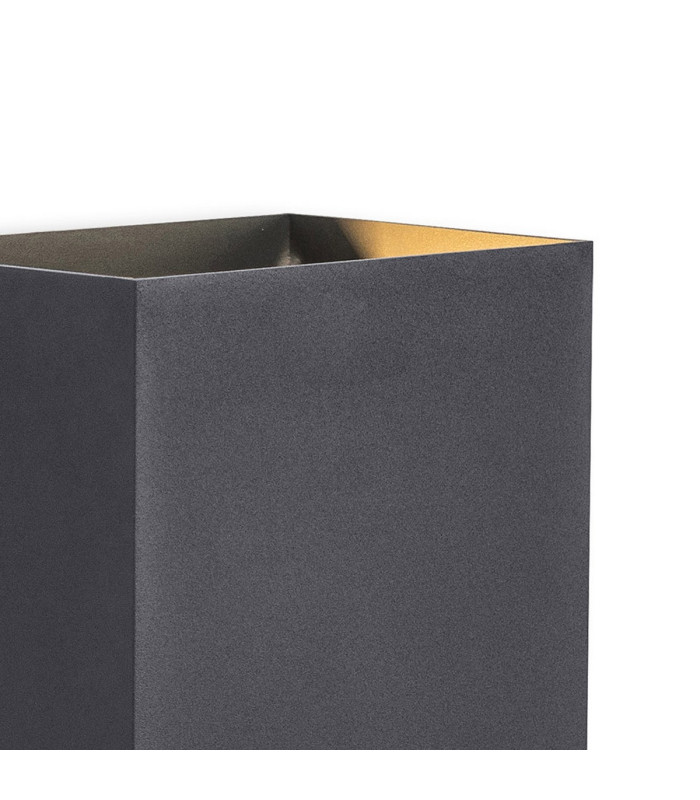 Davos XL Square Wall Lamp Dimmable 2x10W LED 2700K 1830lm IP65 Anthracite 3yrs Warranty-6