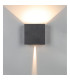 Davos XL Square Wall Lamp Dimmable 2x10W LED 2700K 1830lm IP65 Sand Black 3yrs Warranty-2