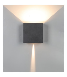 Davos XL Square Wall Lamp Dimmable 2x10W LED 2700K 1830lm IP65 Sand Black 3yrs Warranty-2