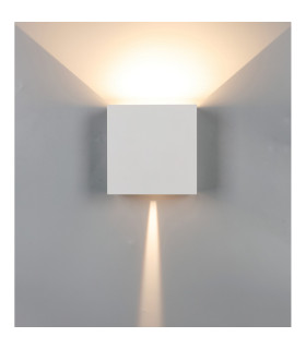 Davos XL Square Wall Lamp Dimmable 2x10W LED 2700K 1830lm IP65 Sand White 3yrs Warranty-2