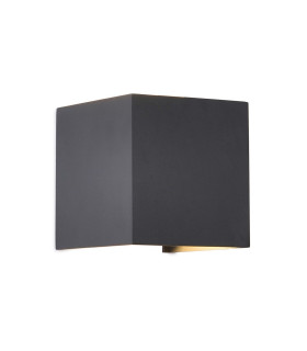 Davos Square Wall Lamp Dimmable 2 x 6W LED 2700K 1100lm IP54 Anthracite 3yrs Warranty-1