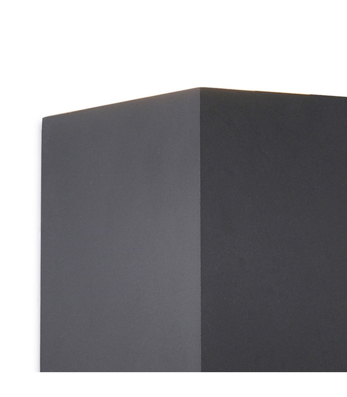 Davos Square Wall Lamp Dimmable 2 x 6W LED 2700K 1100lm IP54 Anthracite 3yrs Warranty-3