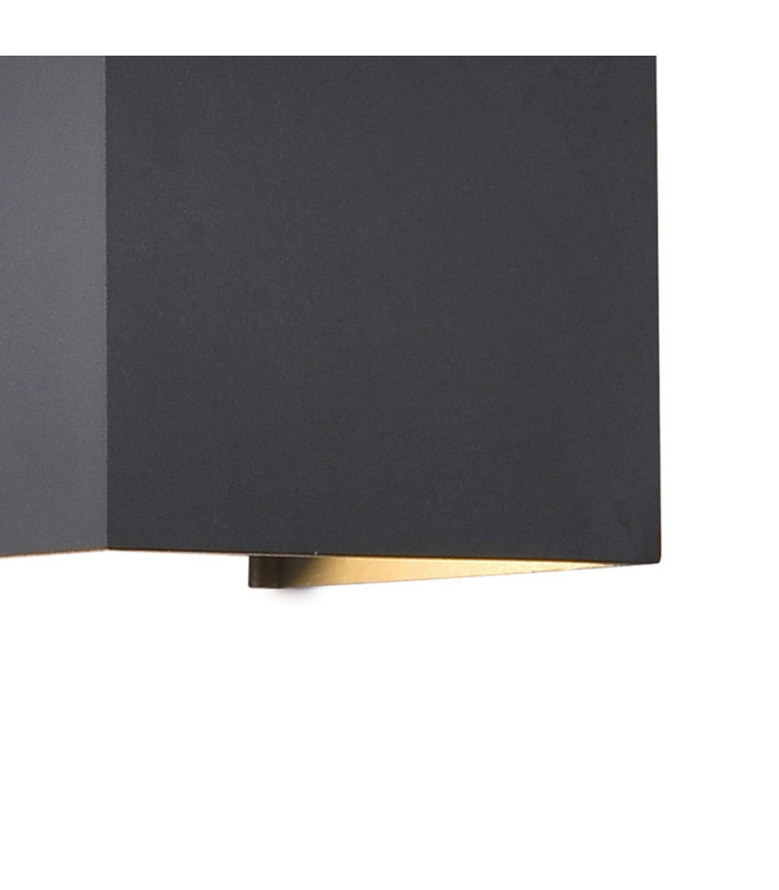 Davos Square Wall Lamp Dimmable 2 x 6W LED 2700K 1100lm IP54 Anthracite 3yrs Warranty-4
